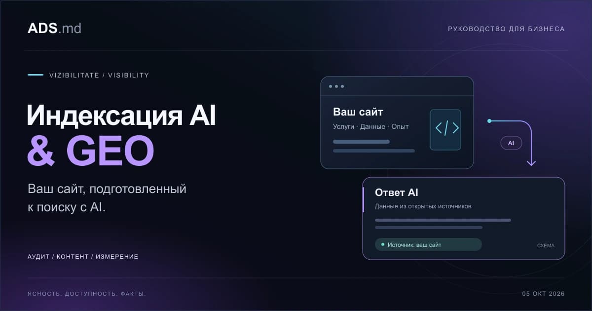 Тематическая иллюстрация: Индексация AI и GEO: польза для бизнеса и этапы внедрения