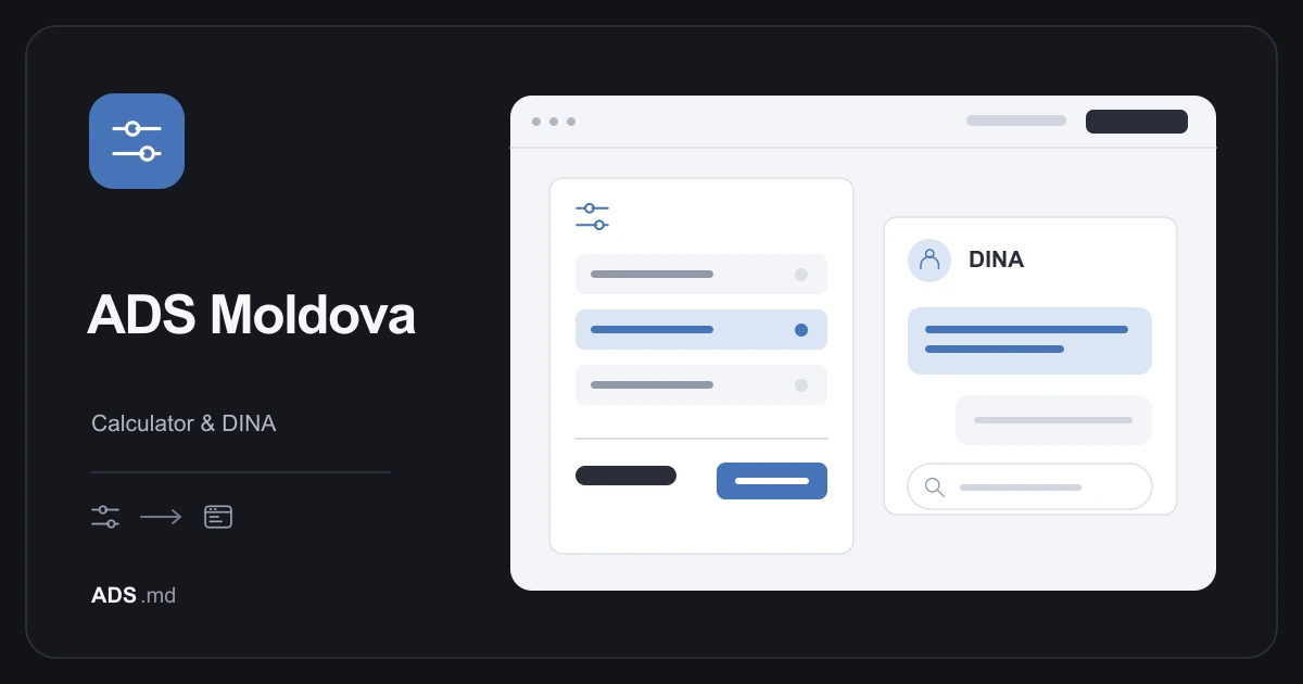 Editorial illustration: ADS Moldova’s calculator and Dina: prepare a clear project enquiry