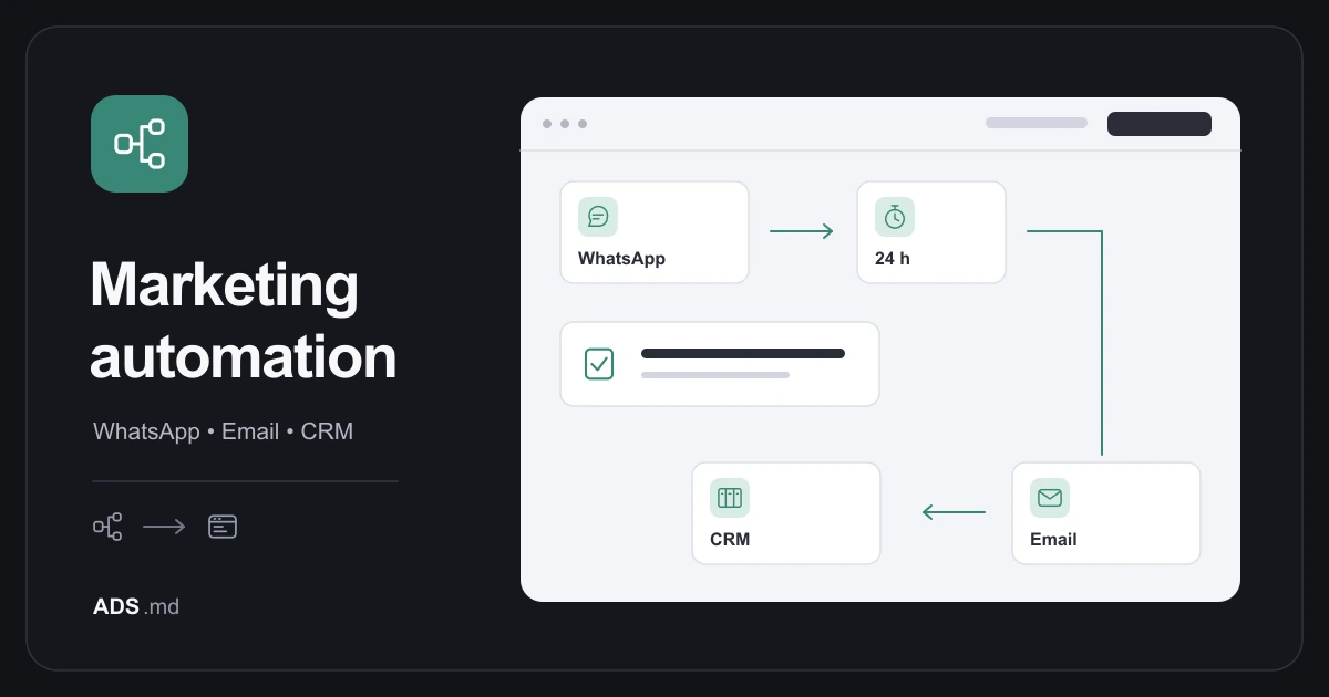 Editorial illustration: Marketing automation: useful messages and CRM follow-up