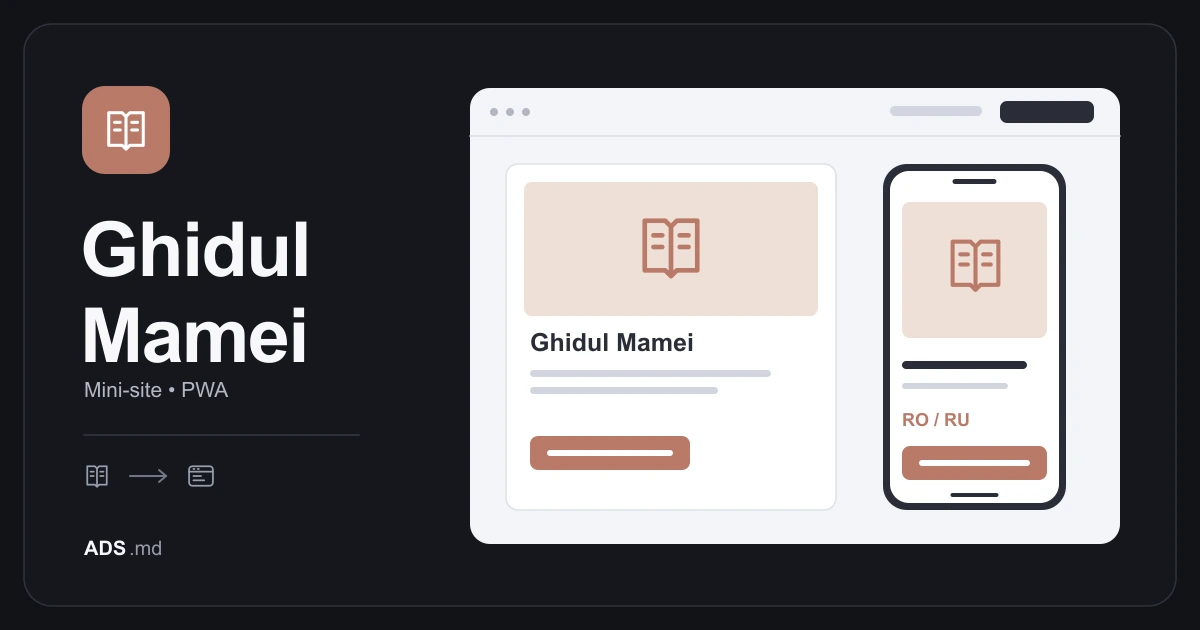 Editorial illustration: Ghidul Mamei: building a mini-site for a digital guide