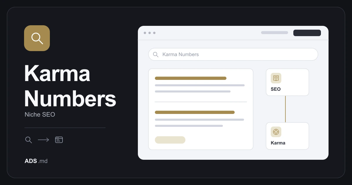Editorial illustration: KARMANUMBERS: SEO for courses and spiritual content