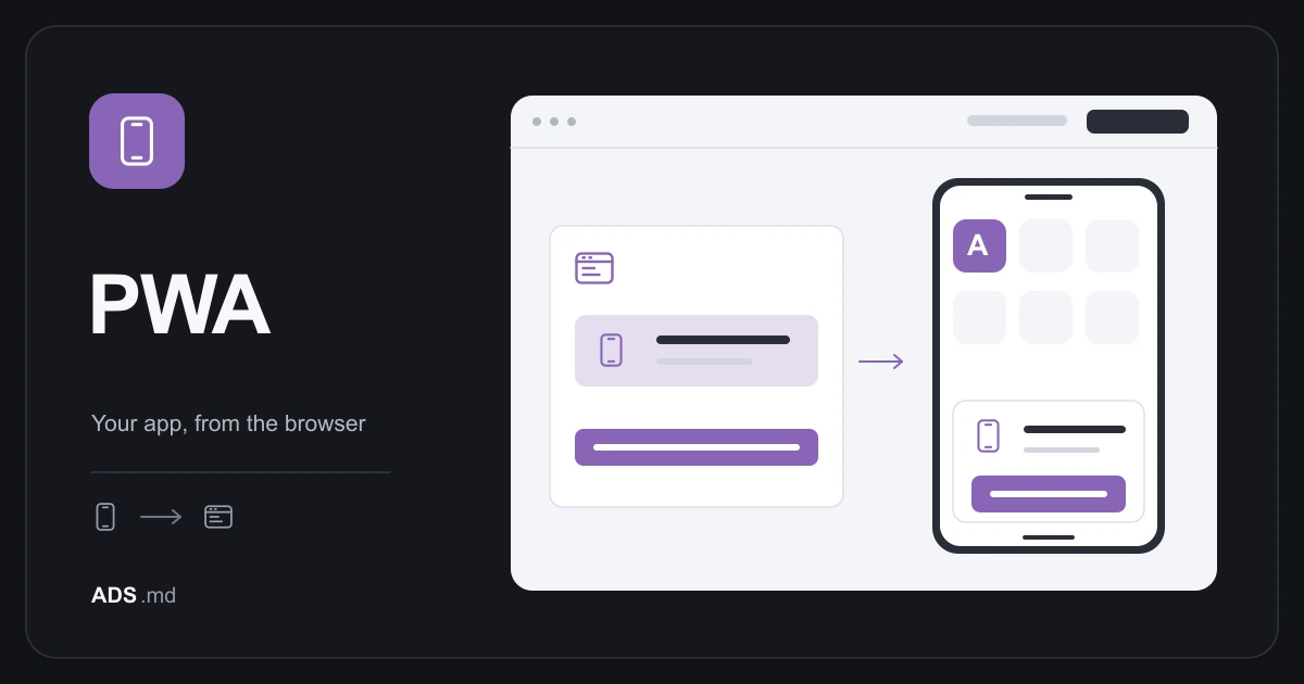 Editorial illustration: A business PWA: installation, return visits and offline behaviour