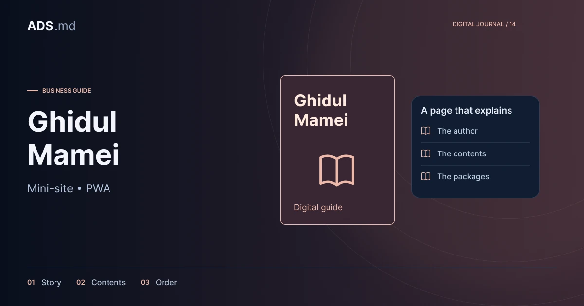 Editorial illustration: Ghidul Mamei: building a mini-site for a digital guide