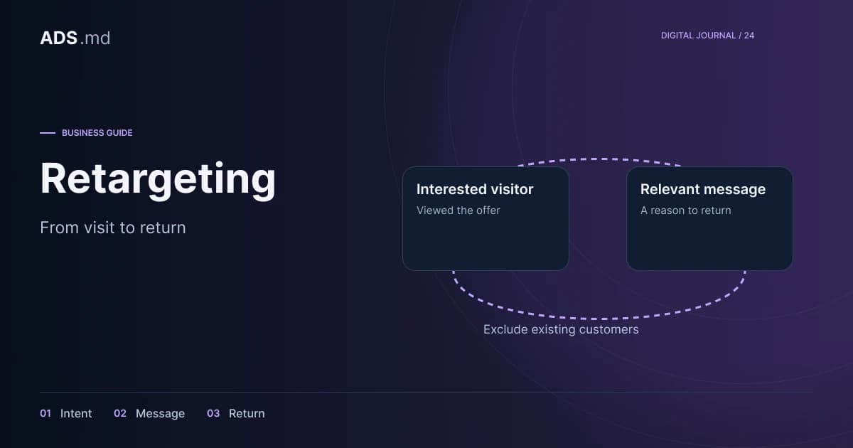 Editorial illustration: Practical retargeting: audiences, messages and verified sales