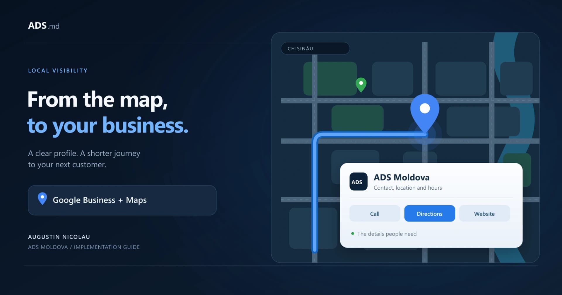 Editorial illustration: Google Business + Maps: how it helps your business and how we implement it