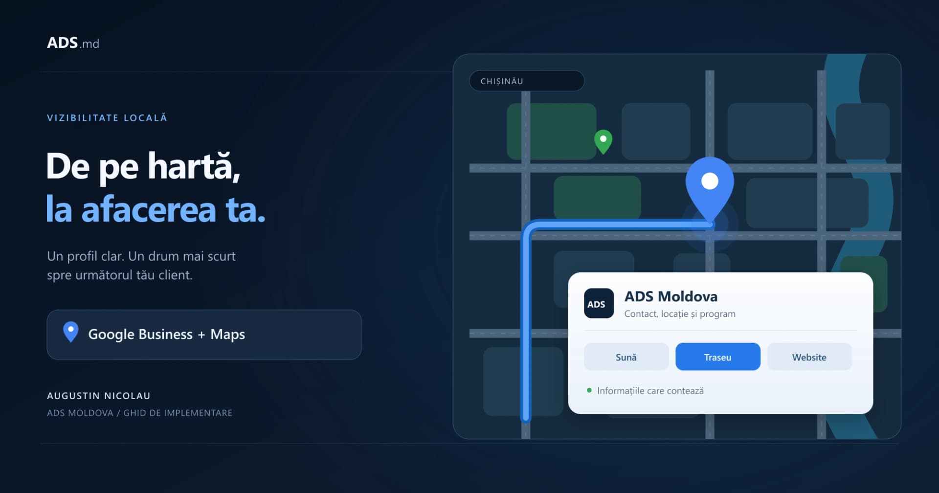 Ilustrație editorială: Google Business + Maps: cum îți ajută afacerea și cum îl implementăm