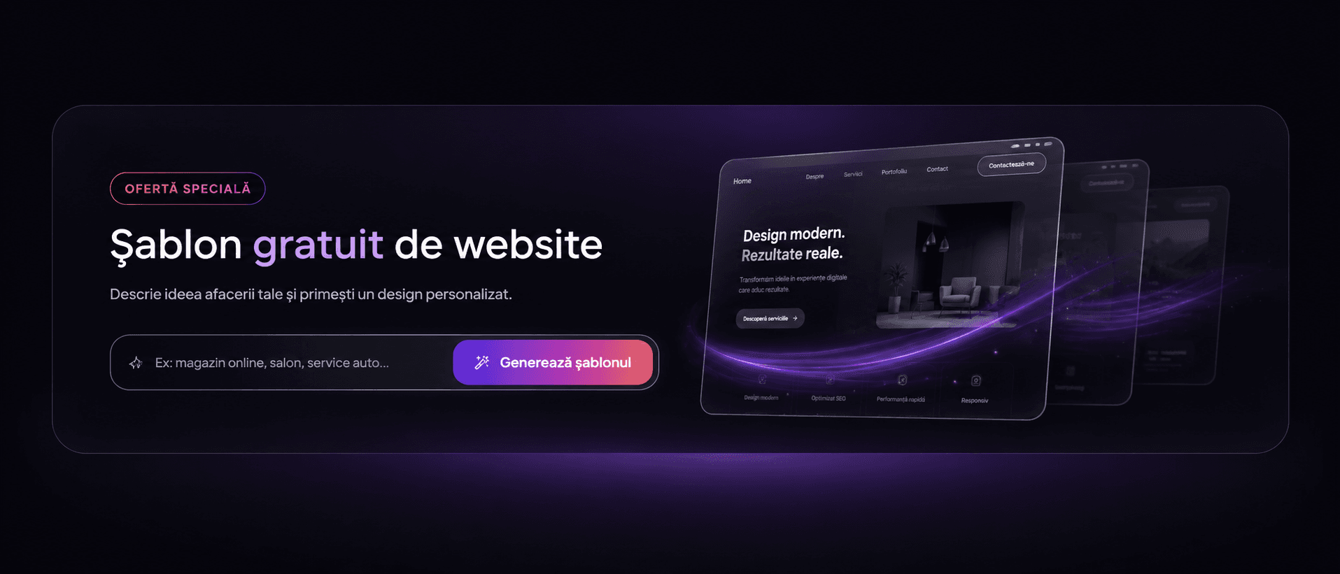Ofertă specială șablon gratuit de website ADS Moldova