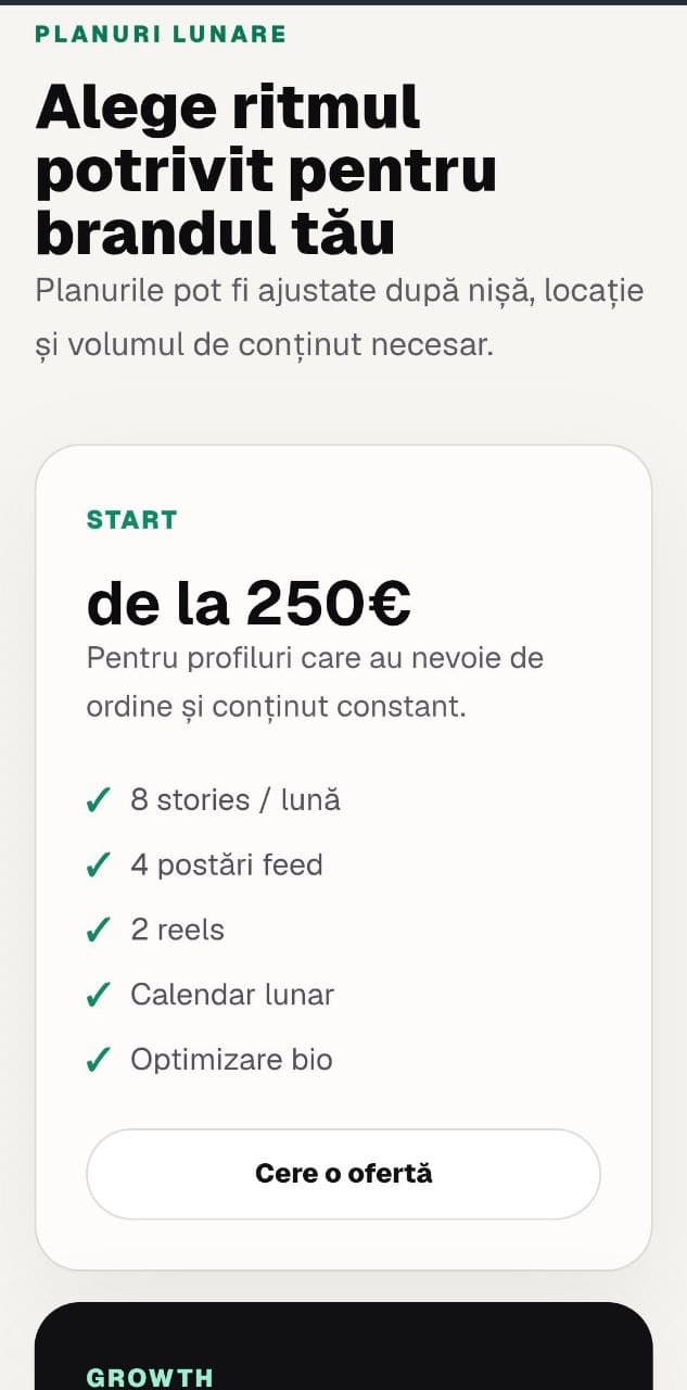 Monthly plans