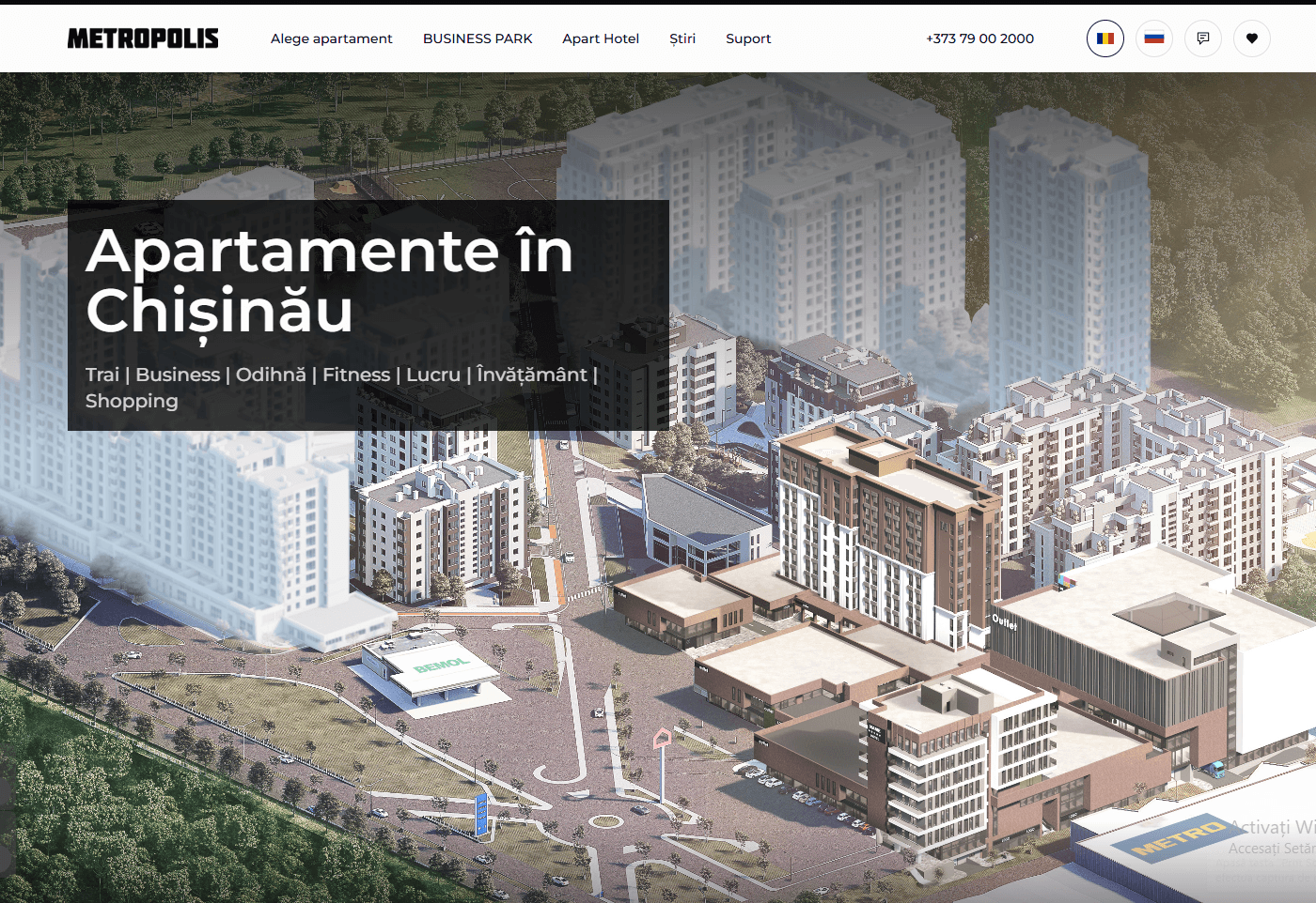 Metropolis - marketing și testare pentru website existent