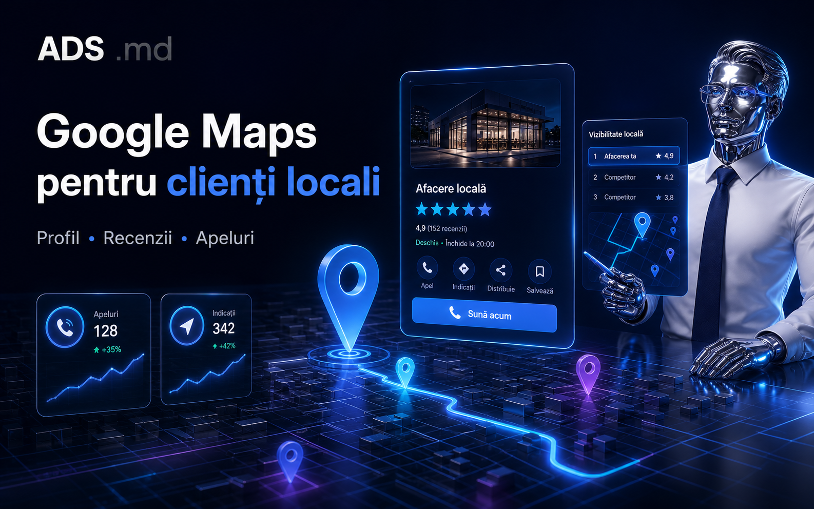 Google Business + Maps SEO ADS Moldova