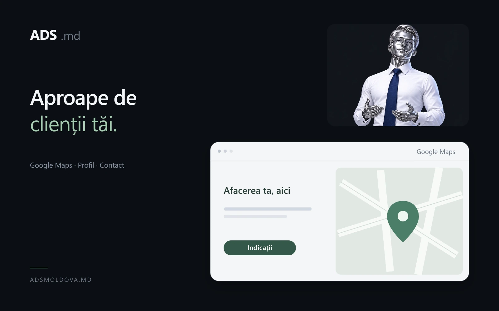 Google Business + Maps SEO ADS Moldova