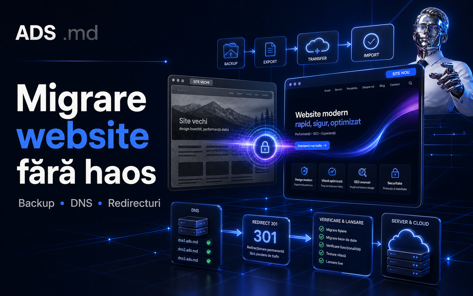 Website Migration & Cloning ADS Moldova